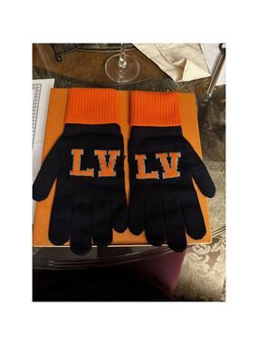 Louis Vuitton Gon Louis Marine Large Navy & Orange Gloves Box, COA